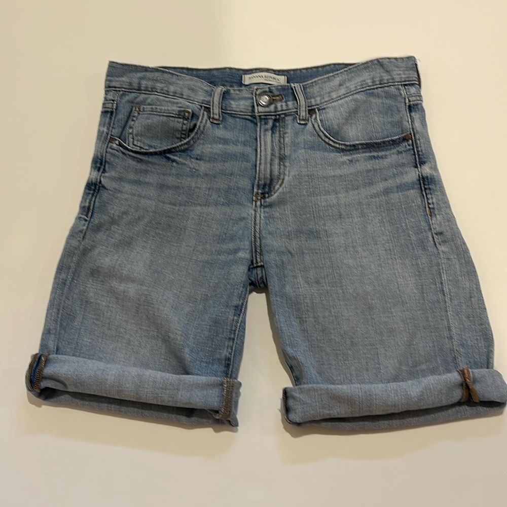 Banana Republic Long Boyfriend Roll-up Jean Short
